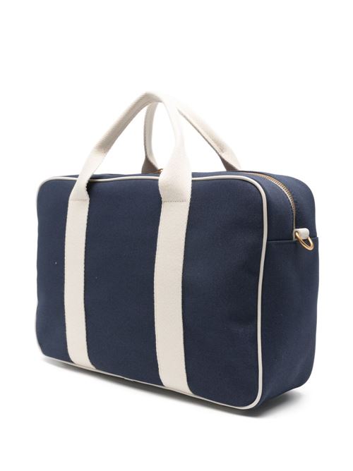Borsa fasciatoio Balmain Kids blu con logo BALMAIN Kids | BY0608Z3829649AV